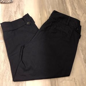 Women's Chino Flat Front Capri Lands' End Size 4P